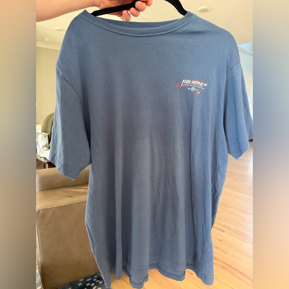 Fish hippie t shirt- Men’s Large
